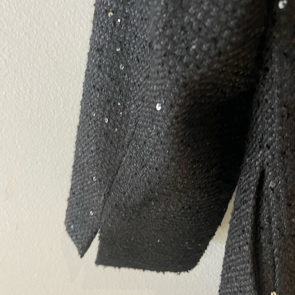 Chanel Black Tweed Sequin employee Uniform Jacket 12 - Picture 5 of 12